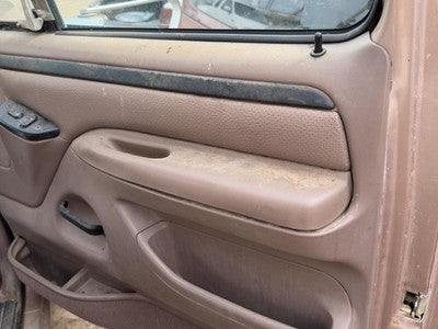 1997-1998 Ford F250 Passenger Right Front Door Trim Panel With Switches Brown Rk