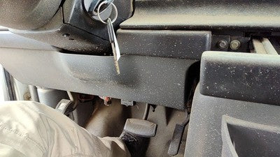 1992-1996 Ford Van E250 Lower Dash Under Column Knee Bolster Trim Panel Oem Gray