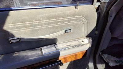 85 Grand Marquis Driver Left Rear Door Trim Panel With Switches Back Gray