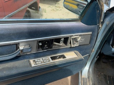1986 Olds 88 Driver Left Front Door Trim Panel With Master Switch Blue