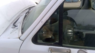 1992-1997 Ford F450 Driver Left Front Vent Window Small Door Glass With Frame