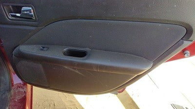 10-12 Fusion Passenger Right Rear Door Trim Panel With Switches Back Black Dw