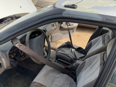 1990 Subaru Legacy Driver Left Seat Belt Track Assembly Oem Power Slide Gray
