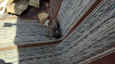 1986 Dodge Ram W150 Driver Left Front Seat Belt Buckle Receiver Oem Blue