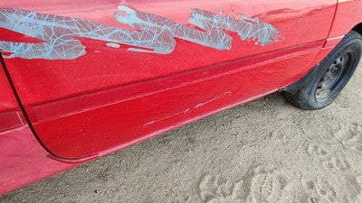 1995 Ford Aspire Passenger Right Front Moulding From Door Oem Trim Strip Red