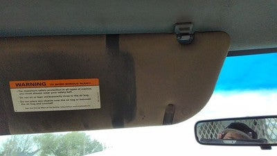 1996 Ford Van E250 Driver Left Sun Visor Oem Gray