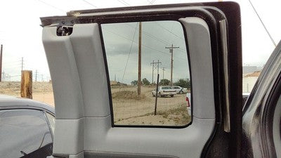 06-07 Ford F150 Passenger Right Rear Door Trim Panel With Switches Back Gray Me