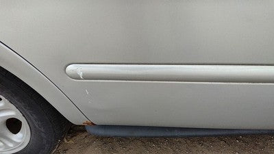 97 Ford Taurus Passenger Right Rear Moulding From Door Back Trim Strip Silver Ts