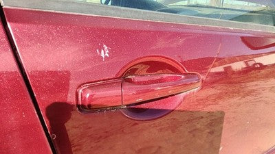 04-12 Mitsubishi Galant Passenger Right Front Outside Door Handle P06 Ultra Red