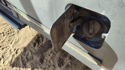 1989 F250 Pickup Fuel Tank Door With Hinge Gas Lid Oem Filler Gray