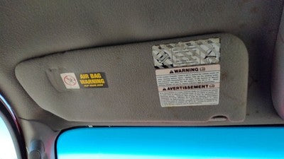 2002-2004 Ford F150 Driver Left Sun Visor Oem Gray 2L3Z1504105Eab