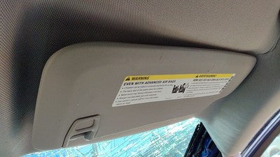 2011-2016 Chevy Cruze Passenger Right Sun Visor Oem Black Aff 95034256