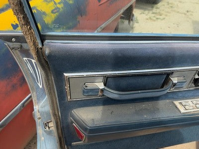 1986 Olds 88 Driver Left Front Door Trim Panel With Master Switch Blue