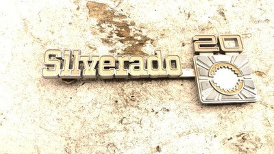 1977 Chevy K20 Silverado Fender Emblems Badges Pair Set Oem