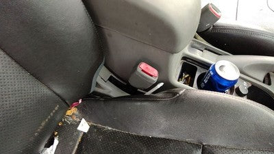 07-10 Nissan Sentra Passenger Right Front Seat Belt Buckle Receiver Charcoal W