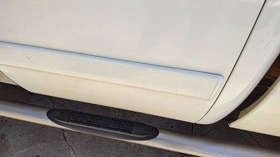07-08 Silverado 2500 Driver Left Rear Moulding From Door Back Trim White 50U