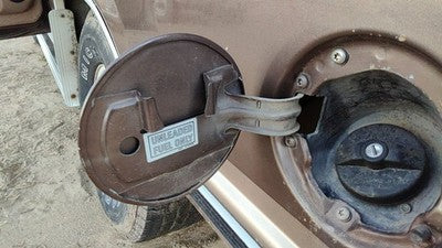 1992-1999 Chevy Suburban Fuel Tank Door With Hinge Gas Lid Oem Filler Brown