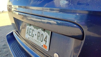 2001 Dodge Caravan License Plate Trim Surround Panel Oem Tail Trunk Finish Blue