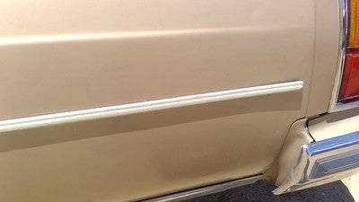 1985 Olds 88 Driver Left Rear Moulding On Quarter Panel Oem Gold