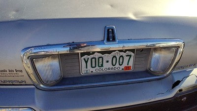 03-11 Town Car License Plate Trim Surround Panel Tail Trunk Finish Silver