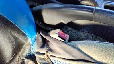 1997 Saturn Sl1 Passenger Right Front Seat Belt Buckle Receiver Oem Gray