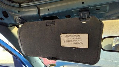 1989 Olds Cutlass Cierra Driver Left Sun Visor Oem Blue