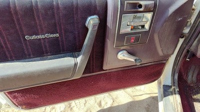 1987 Olds Ciera Driver Left Front Door Trim Panel With Master Switch Red