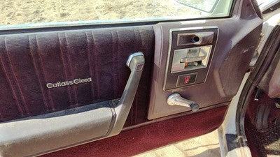 1987 Olds Ciera Driver Left Front Door Trim Panel With Master Switch Red