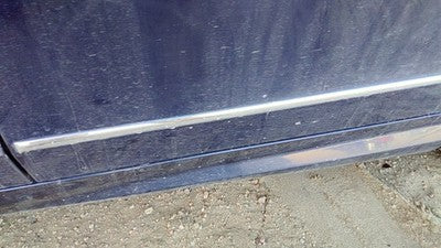 08-14 C300 Driver Left Rear Moulding From Door Back Trim Strip Lunar Blue 890