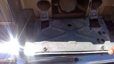 85 Olds 88 Fuel Tank Door With Hinge Gas Lid Filler License Plate Mount Bracket