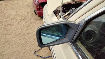 1977-1985 Mercedes 300Td Driver Left Manual Side Mirror Door Mounted Oem White