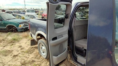 1999-2003 Ford F150 Passenger Right Rear Door Trim Panel With Switches Back Gray