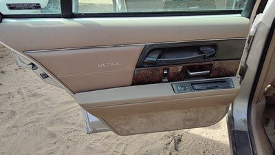 92 Buick Park Ave Ultra Driver Left Rear Door Trim Panel With Switches Back Tan