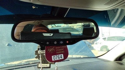 2005-2009 Cadillac Sts Inside Rear View Mirror Oem Windshield Mounted 15850531