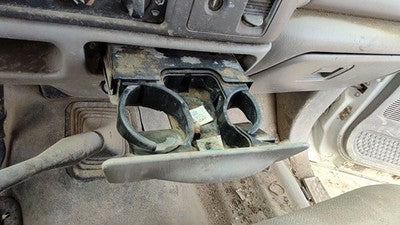 00-02 Ford F250 Super Duty Slide Out Dash Mounted Cup Holder Assembly Oem Gray