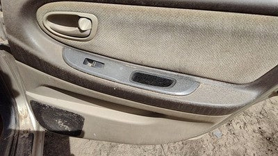 00-01 Nissan Maxima Passenger Right Rear Door Trim Panel With Switches Back Tan