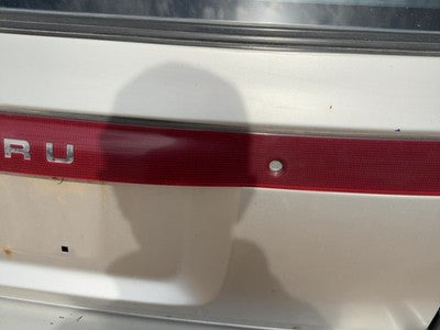 90-91 Legacy License Plate Trim Surround Panel Oem Tail Trunk Finish Silver