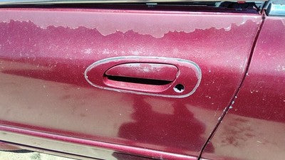 1995 Honda Accord Driver Left Rear Outside Door Handle Oem Back Red