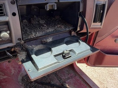 1990 Chevy S10 Pickup Glove Box Assembly Complete Door With Latch Oem Red