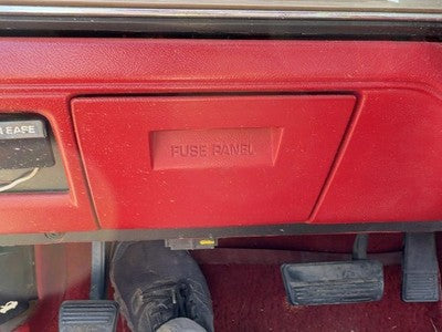 1986-1988 Olds 88 Lower Dash Under Column Fuse Cover Trim Panel Oem Red 25532007