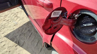 09-20 Dodge Journey Fuel Tank Door With Hinge Gas Lid Oem Filler Inferno Red Prh