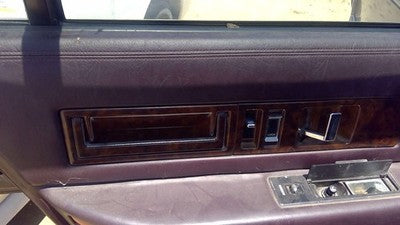 1993 Cadillac Fleetwood Driver Left Rear Inside Door Trim Panel Only Back Maroon