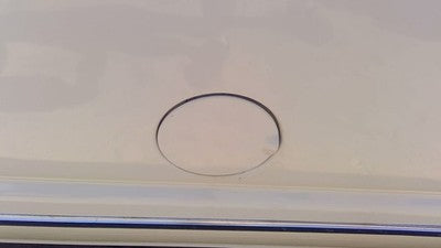 1992-2014 Ford Van E150 Fuel Tank Door With Hinge Gas Lid Oem Filler White