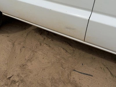 05-11 Dakota Driver Left Lower Rocker Panel Moulding Side Skirt Oem White Pw7