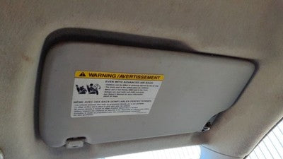 2011-2019 Ford Fiesta Passenger Right Sun Visor Oem Be8z5404104bb