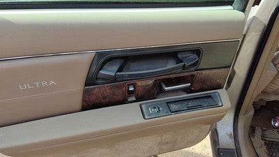 92 Buick Park Ave Ultra Driver Left Rear Door Trim Panel With Switches Back Tan