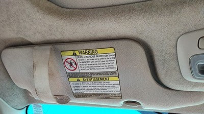 2000-2001 Legacy Outback Driver Left Sun Visor Oem Tan 040 92011Ae29aob