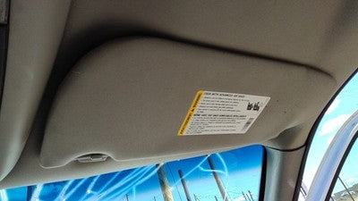 2005-2009 Chevy Uplander Passenger Right Sun Visor Oem Gray 17B 15874433