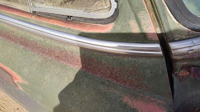 53 Chevy Bel Air 150 Sedan Passenger Right Front Moulding From Door Trim Chrome