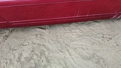 95-02 Eldorado Driver Left Front Lower Moulding From Door Trim Crimson Red 86U
